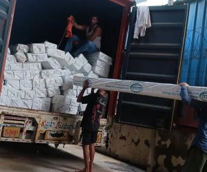 Unloading Cargo Container