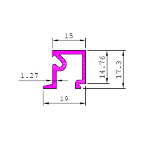 Aluminium Section Clips Profile With Accurate Weight Per Meter Suppliers in Delhi