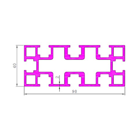 Aluminium Conveyor Profile Section No 28608 For Industrial Systems Suppliers in Delhi