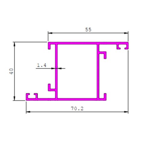 40 Mm Series Aluminium Domal Section D7099 High Quality Suppliers in Delhi